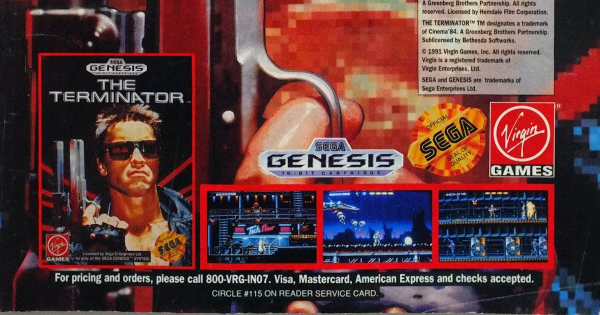 Retro Gaming Art The Terminator for Genesis (1992)