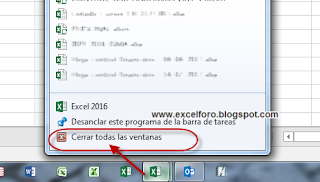 Cerrar todos los libros de Excel en un clic