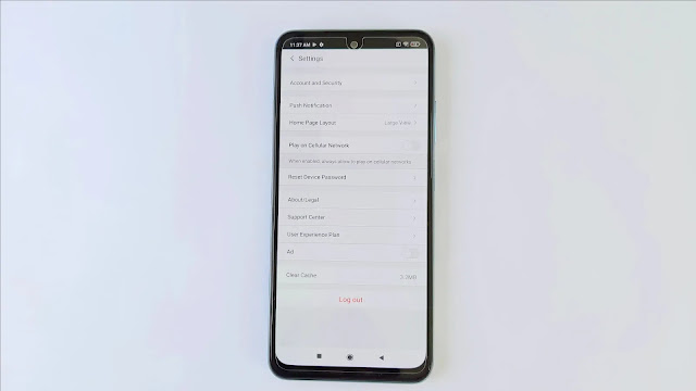 Play on cellular network setting in imou smart security camera