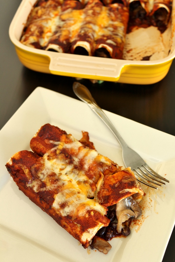 Mission Food Mushroom, Black Bean, and Cheese Enchiladas