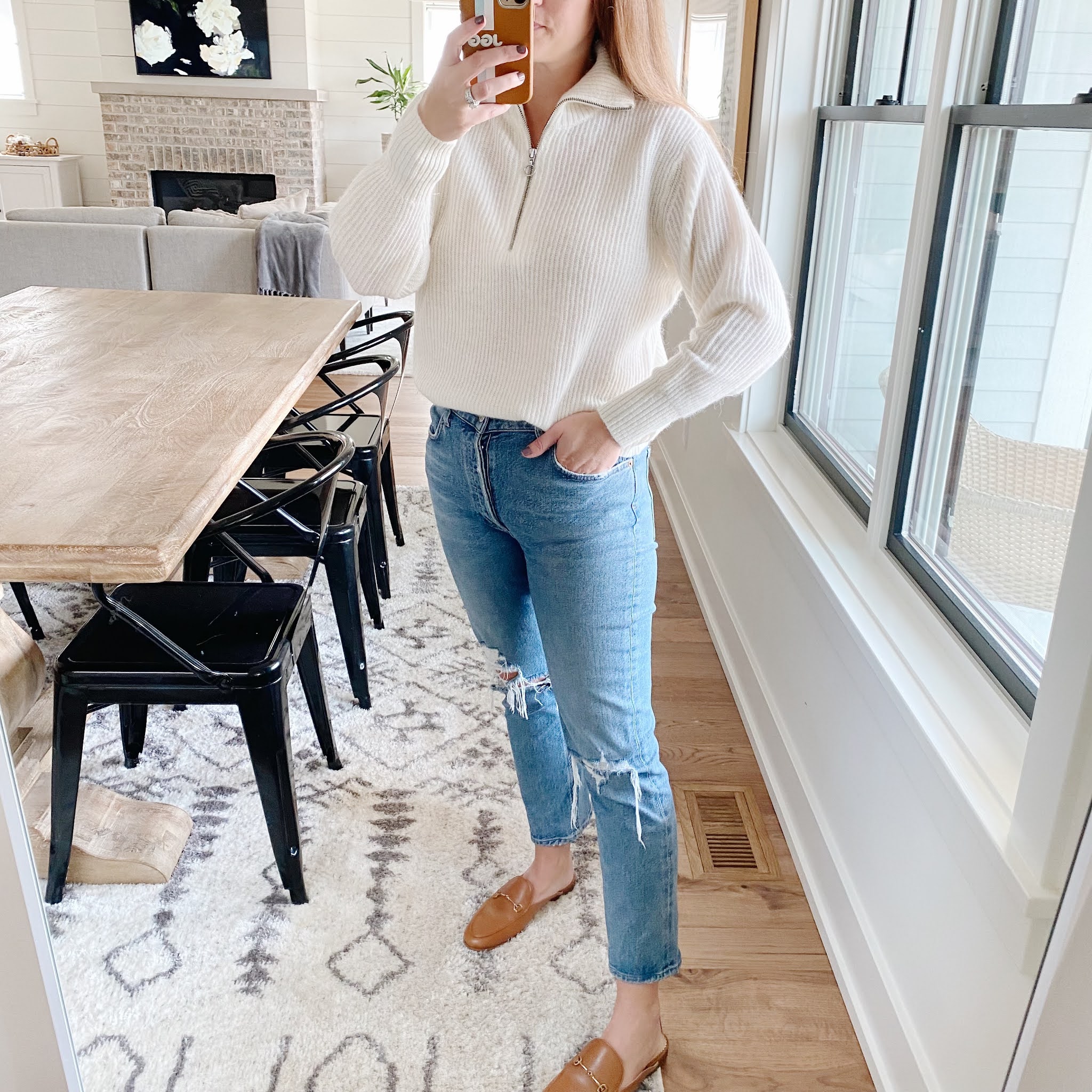 Jenni Kayne Women's Half Zip Sweatshirt Size Small