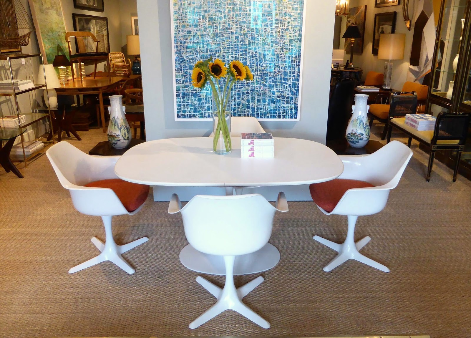 MICHAEL THOMAS Burke Tulip Table and Arm Chairs