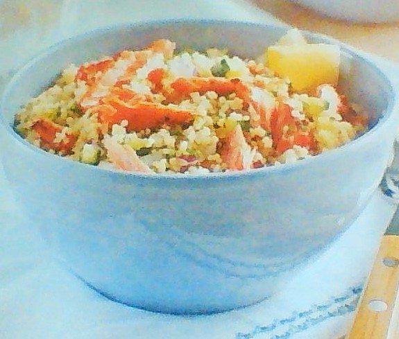 Le Chef Pierre D'Iberville: Taboulé de truite saumonée à l'orange