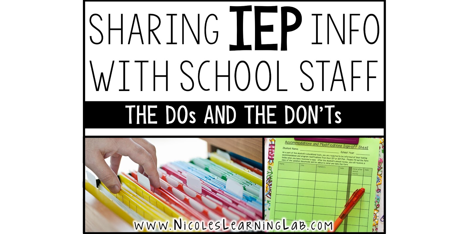 Sharing IEP Information with School Staff Learning Lab