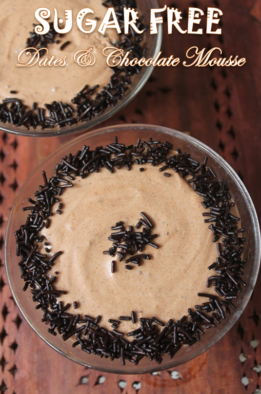Eggless Dates & Chocolate Mousse Recipe Sugar Free Chocolate Mousse Recipe Yummy Tummy