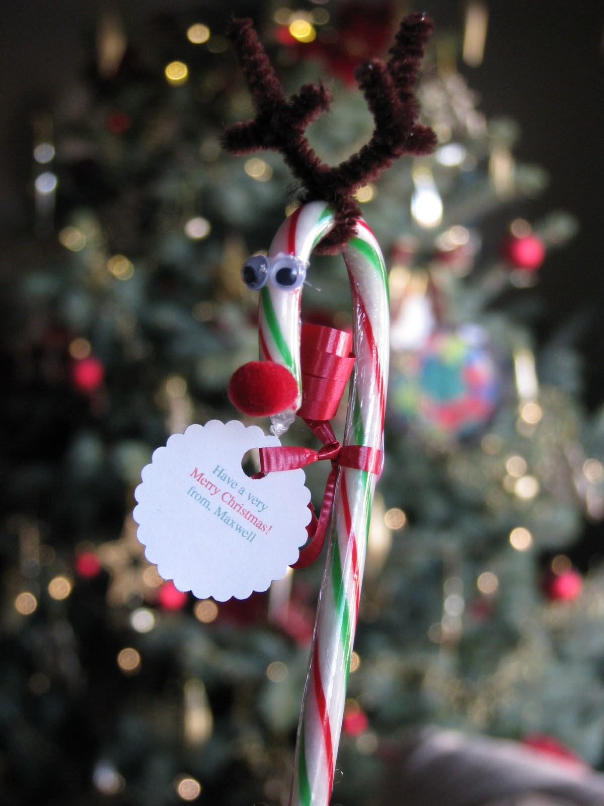 Making Merry Memories Class Gift Candy Cane Reindeer