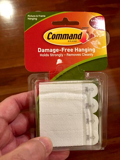 QUAKETIPS: Command Picture Hanging strips for earthquake resistant