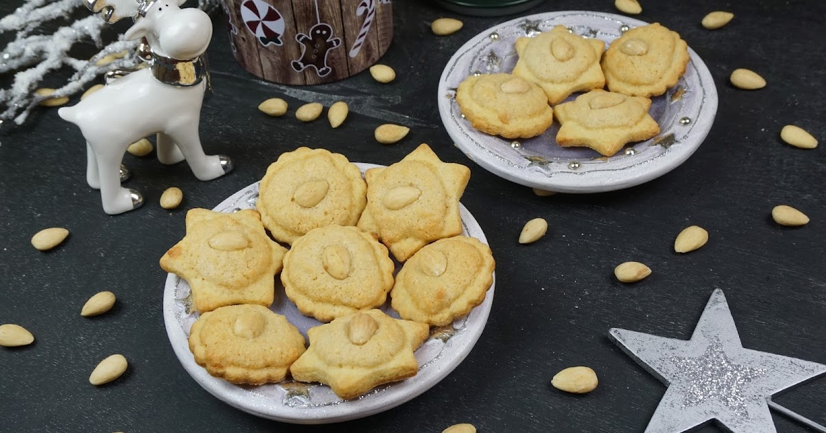 rührseelig: Butterkekse mit Marzipanhaube
