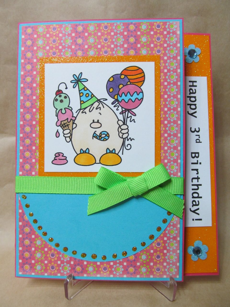 Savvy Handmade Cards: Happy 3rd Birthday Card