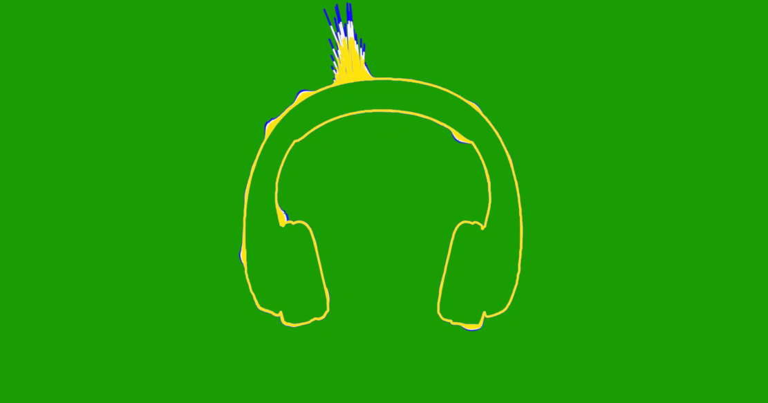 Green screen Headphone audio spectrum New video footage all web
