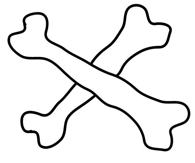 Кость картинка раскраска для детей