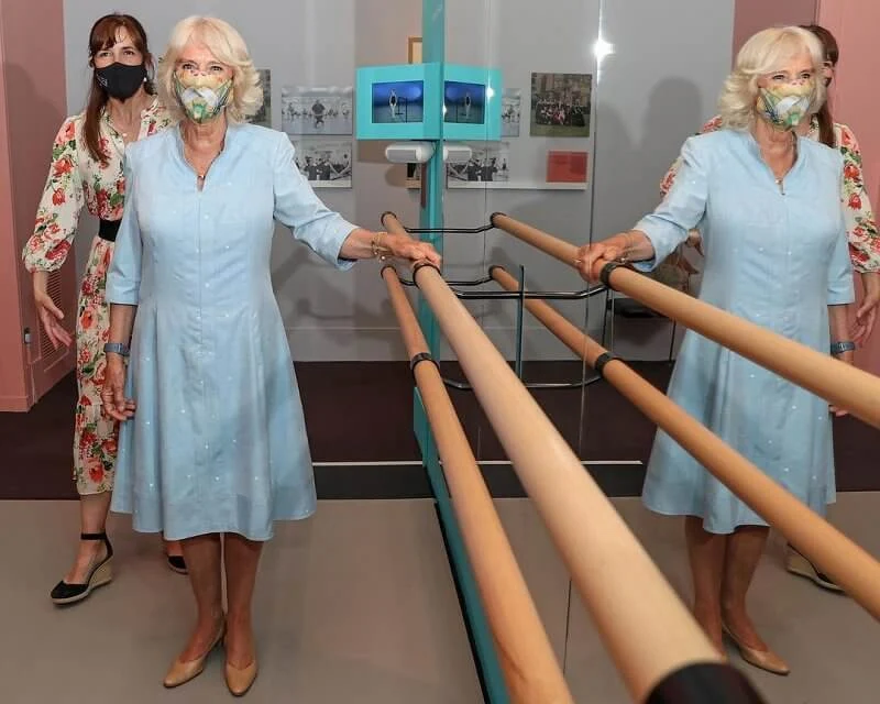 The Duchess of Cornwall toured the exhibition alongside Darcey Bussell, President of the Royal Academy Dance