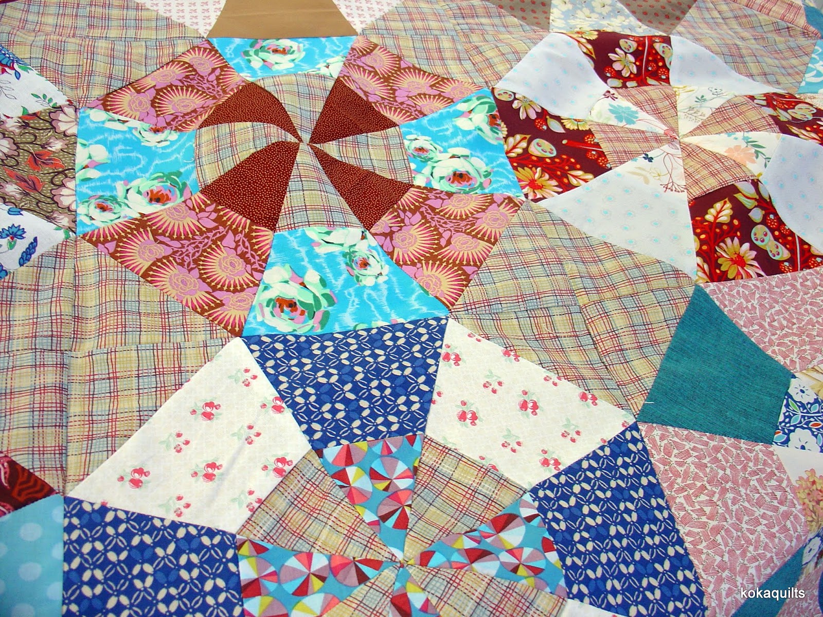 Kokaquilts: Kaleidoscope quilt the vintage version