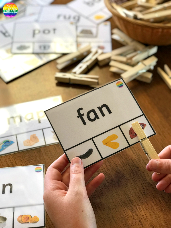 CVC Word Clip Cards | you clever monkey