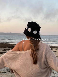 daisy flower crochet bucket hat