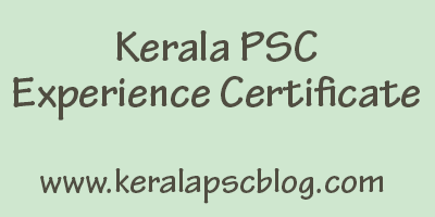 Experience Certificate Format in English and Malayalam