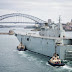 Canberra LHD Arrives In Sydney 