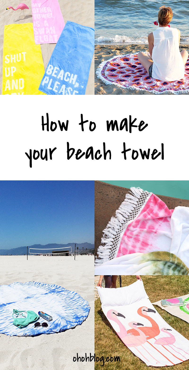 5 ways to make yourself a beach towel Ohoh deco