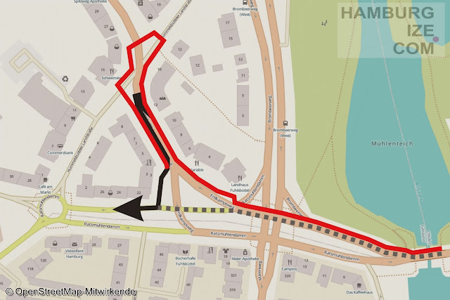Radverkehrsführung Ratsmühlendamm auf der Nordseite © hamburgize.com / Stefan Warda