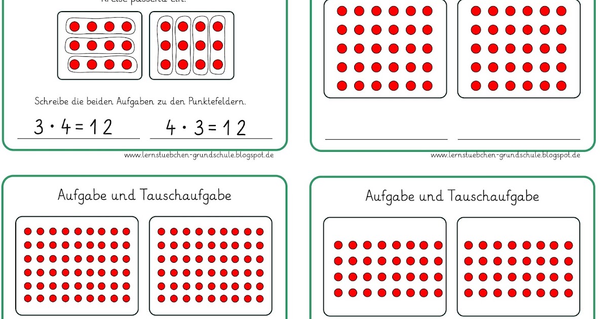 Lernstübchen: Malaufgaben als Punktefeld
