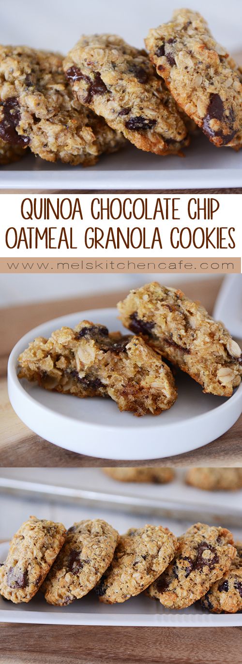Quinoa Chocolate Chip Oatmeal Granola Cookies The Healthy Recipes Breakfast