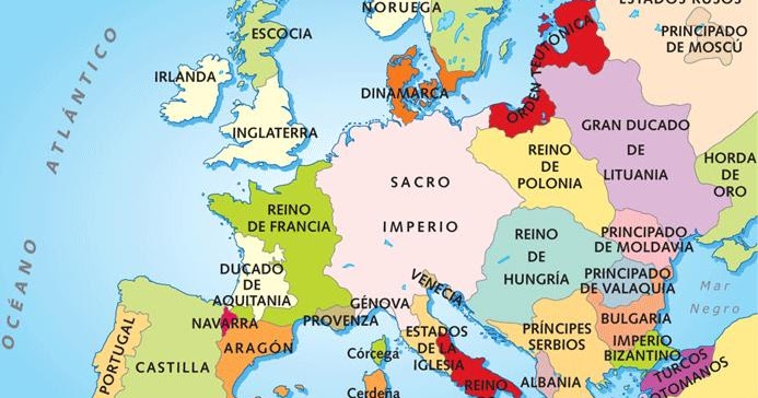 MAPA DE EUROPA DEL SIGLO XIV