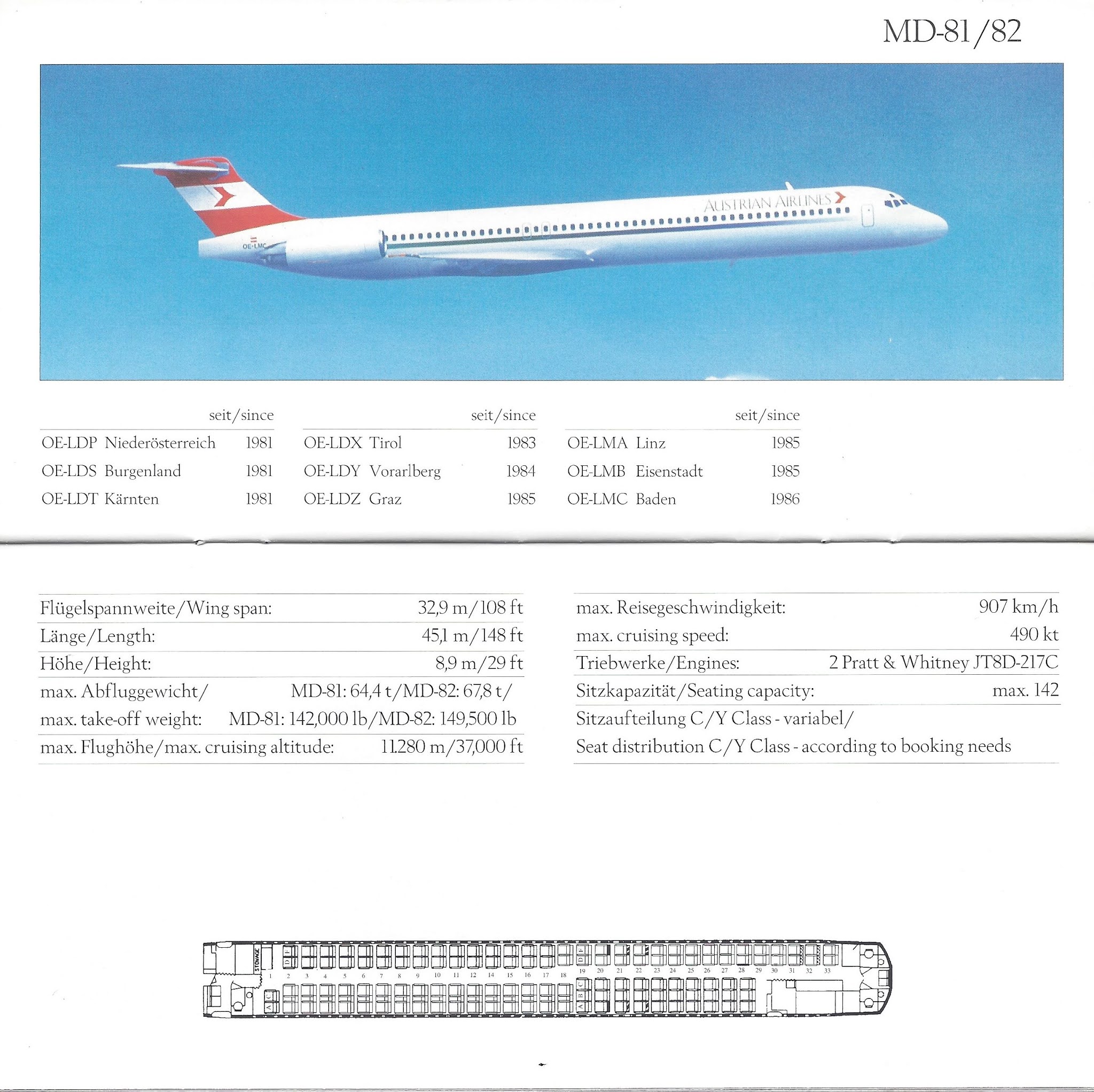 Airline memorabilia Austrian Airlines (1999)