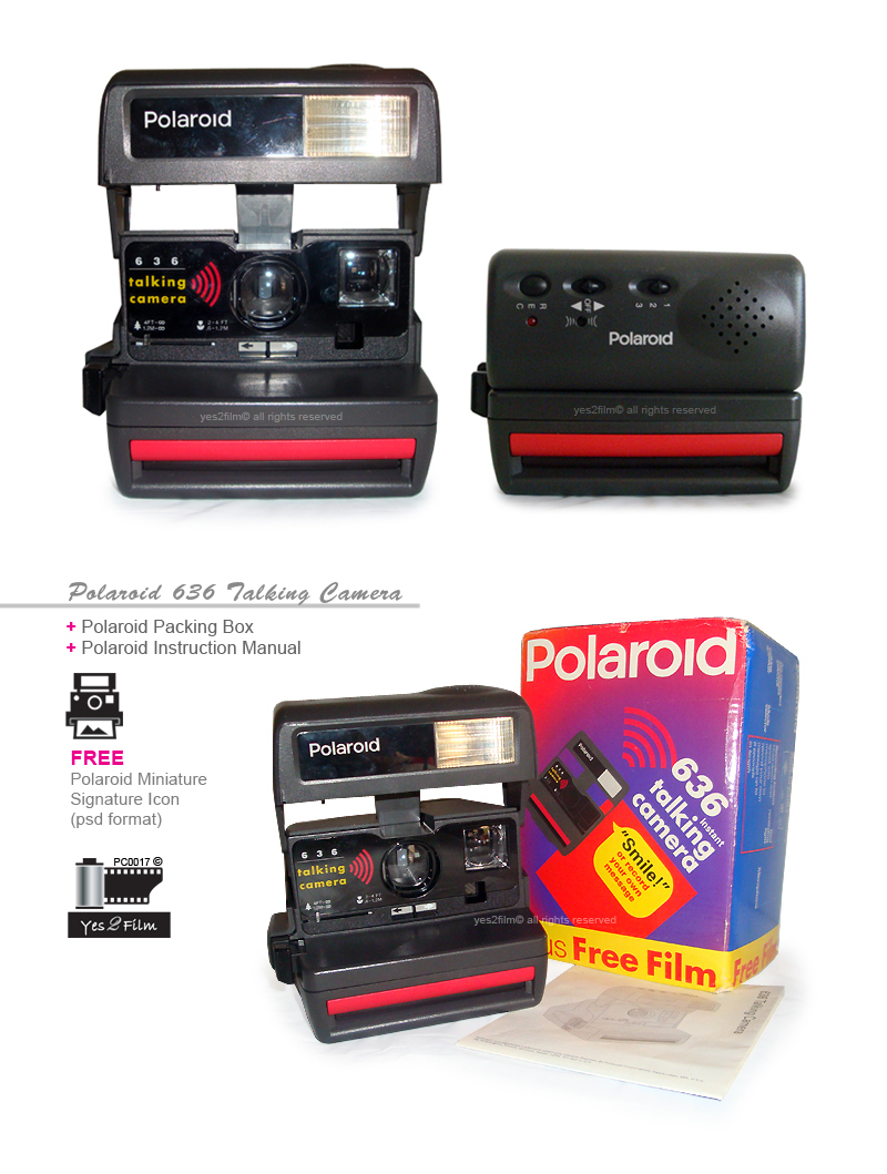 Yes2Film: Polaroid 636 Talking Camera with User Manual