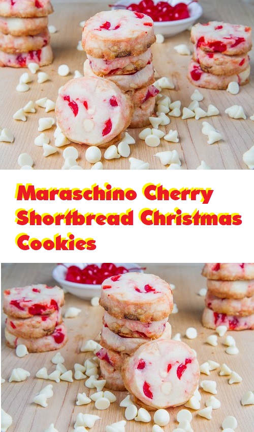 Maraschino Cherry Shortbread Christmas Cookies #Christmas #Cookies ...