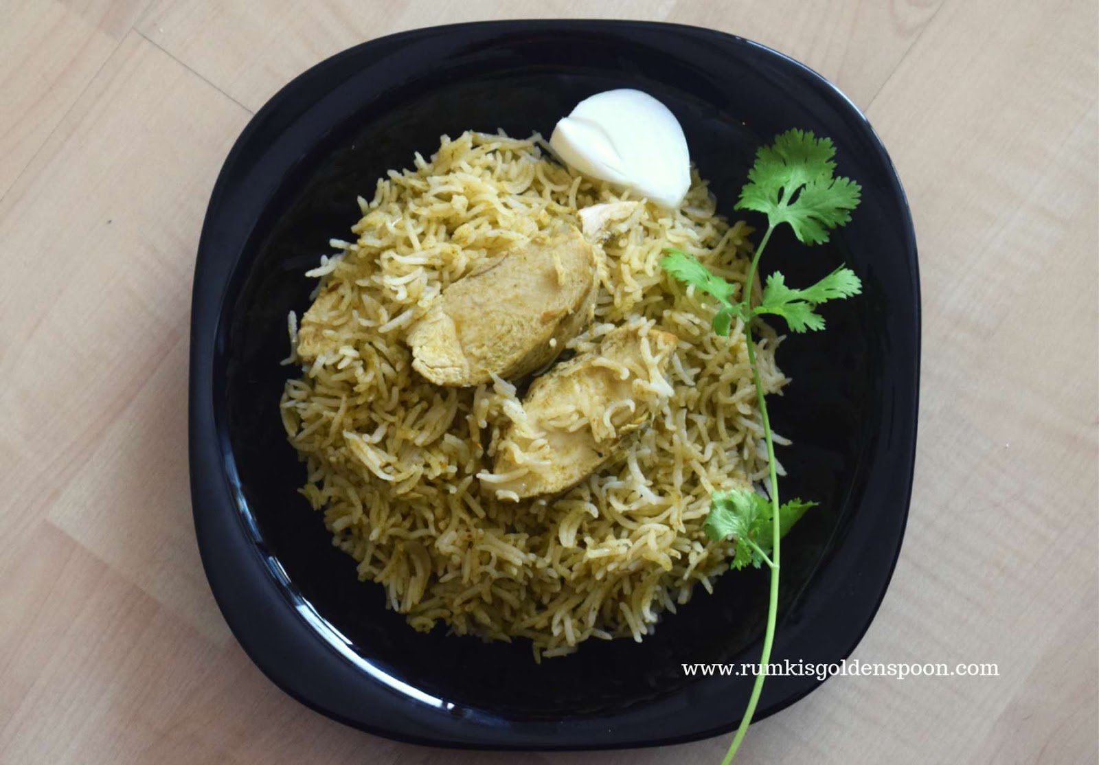 Quick and Easy, Rumki's Golden Spoon, One Pot Chicken-Cilantro-Rice with Leftover Chicken, Dhania Murg Pulao, dhania rice, chicken rice recipe, nonveg rice item recipe, coriander rice, recipe with leftover chicken, recipe with cooked chicken