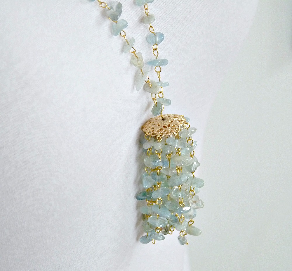 DIY Gemstone Tassel Necklace