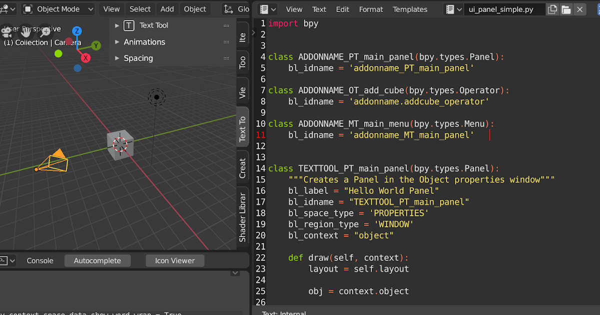 Darkfall : Blender Python Tutorial: Class Naming Convention