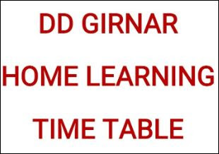  Standard 1 and 2 Home Leaving DD GIRNAR Time Table October 2020 