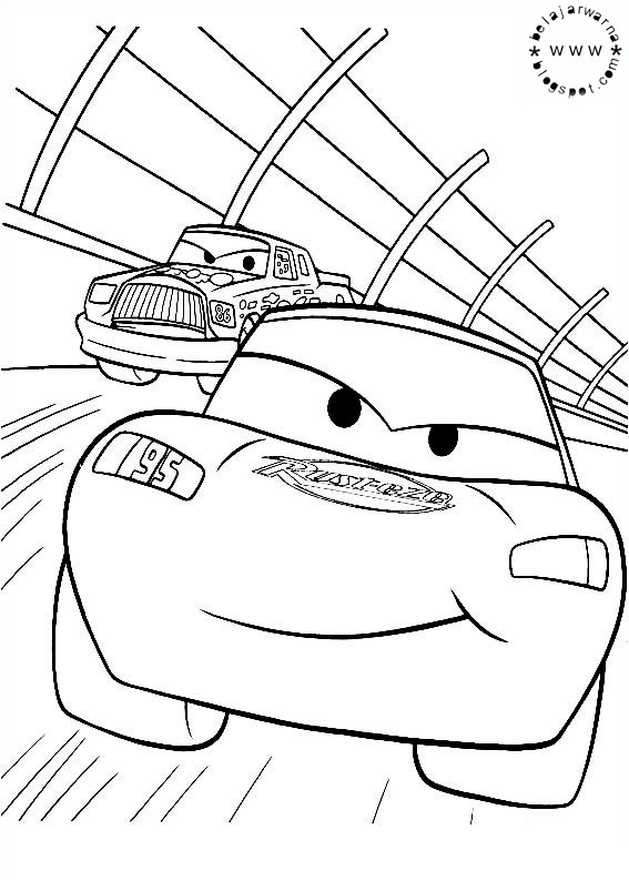 Gambar Kartun Cars Untuk Mewarnai Ala Model Kini