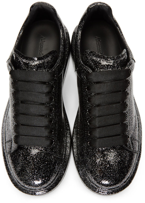 alexander mcqueen black glitter