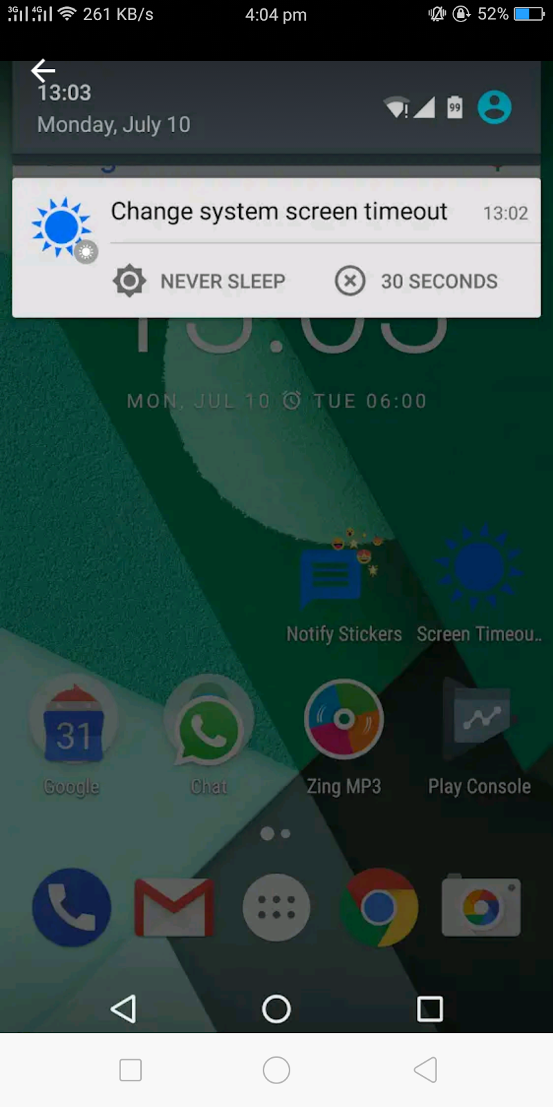 Set screen sleep time for each app Technical R.j