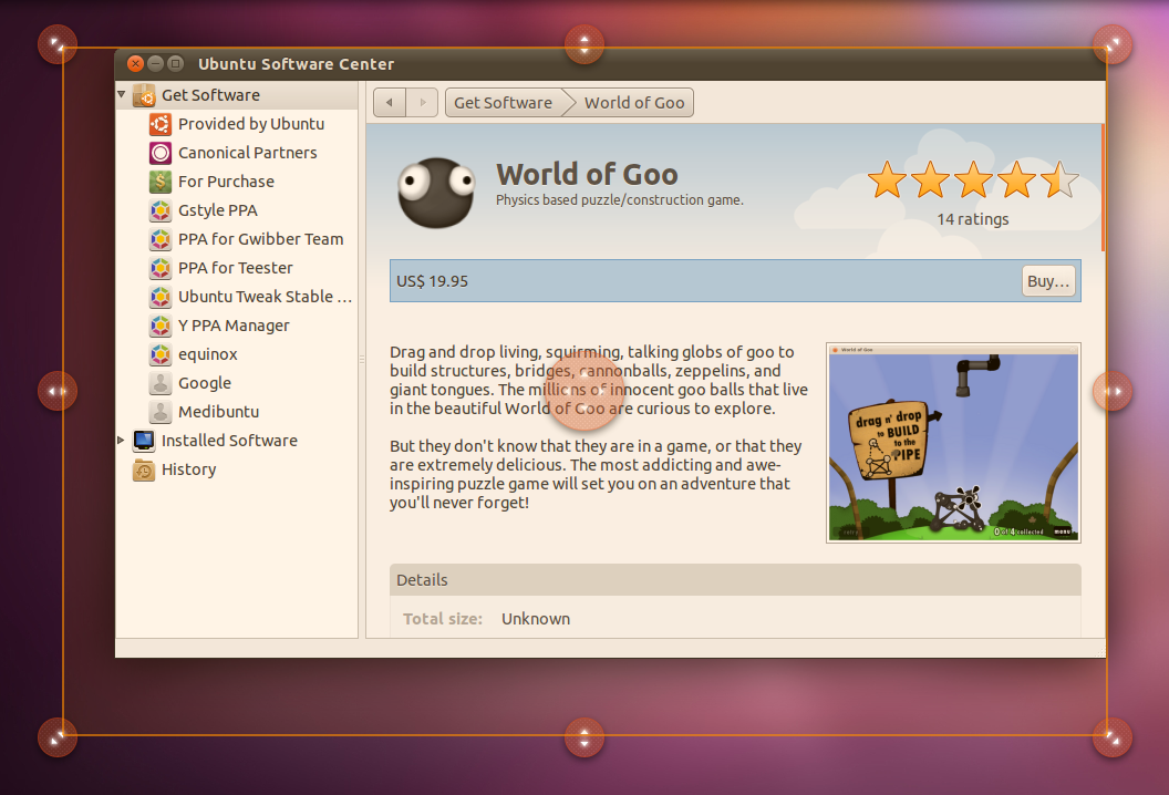 Unity Grab Handles Are Beautiful, Learn How to Enable it in Ubuntu 11.
