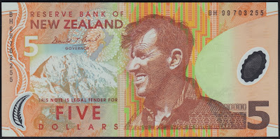 Nuova Zelanda 5 dollars 1999 P# 185a
