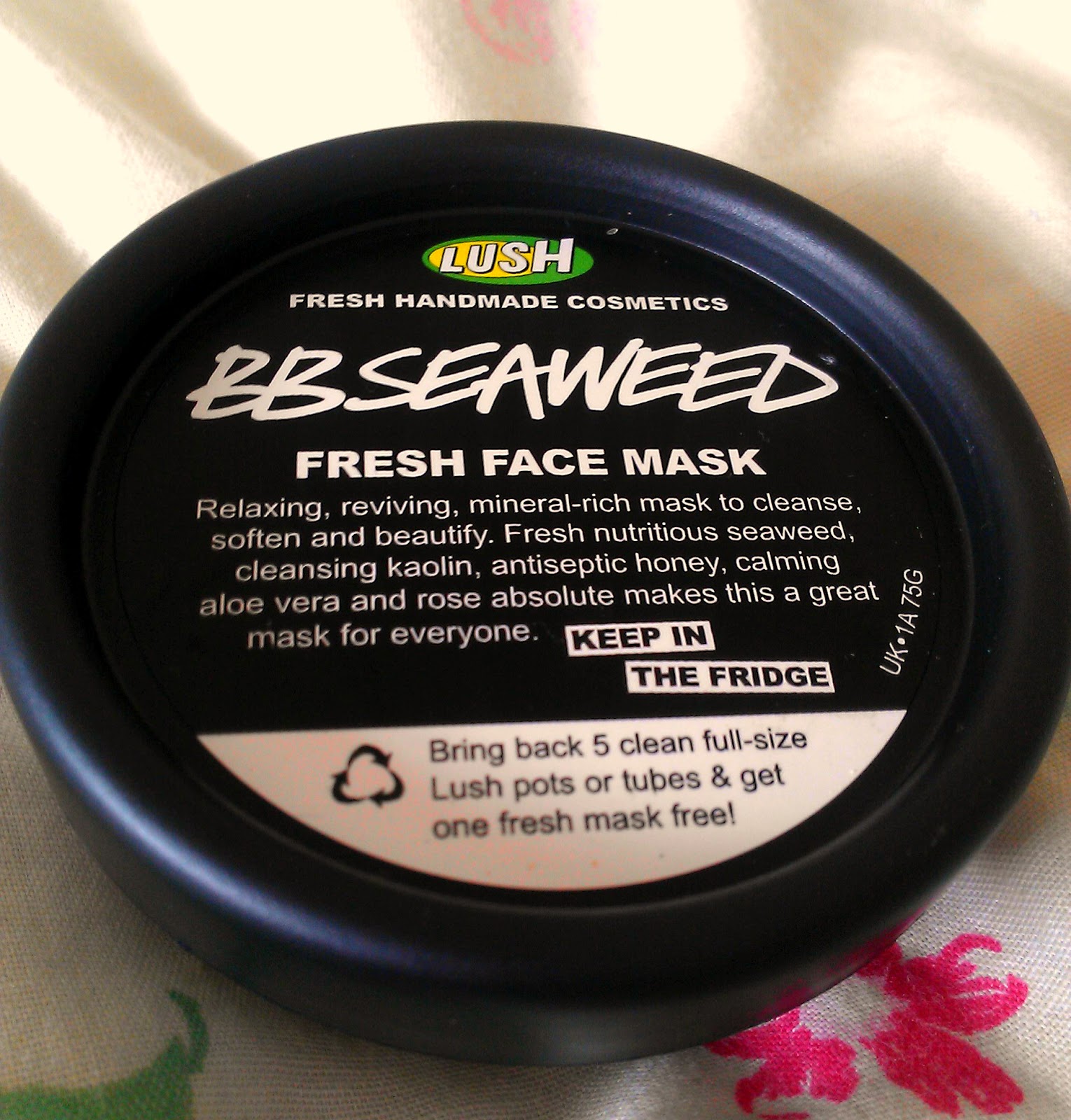 FloweryFloral Lush BB Seaweed face mask