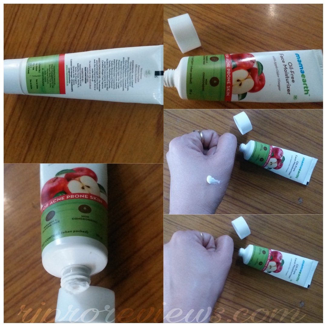 Mamaearth Oil Free Face Moisturizer Review with apple cider