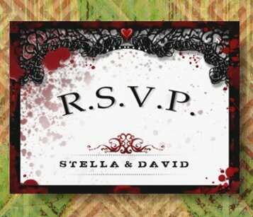 Bloody Elegant Save the Date Wedding Postcard