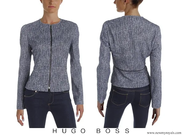 Queen Letizia wore Hugo Boss Karonita Tweed Jacket