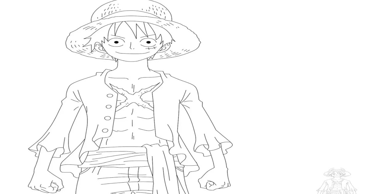 Coloring Page Of Monkey D. Luffy (One Piece)