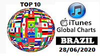 🎵 ITUNES TOP 10 BRASIL 28/06/2020 - Canal Celso Branicio no Youtube - Blog Celso Branicio