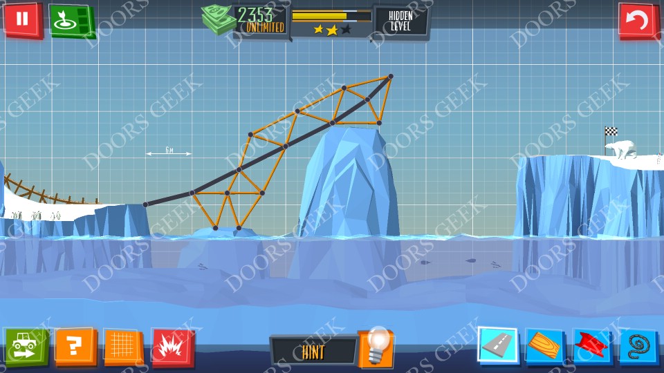 Build a Bridge! Hidden Level 2 Solutions Doors Geek