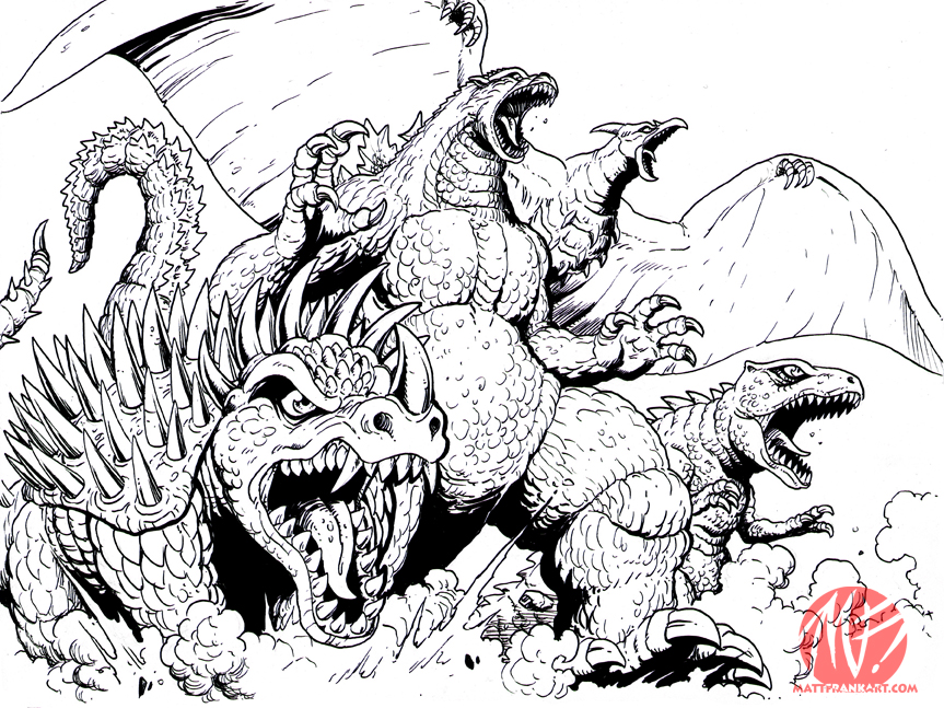 Kaiju Battle: SATURDAY SHOWCASE : Cool Kaiju Sketch Art