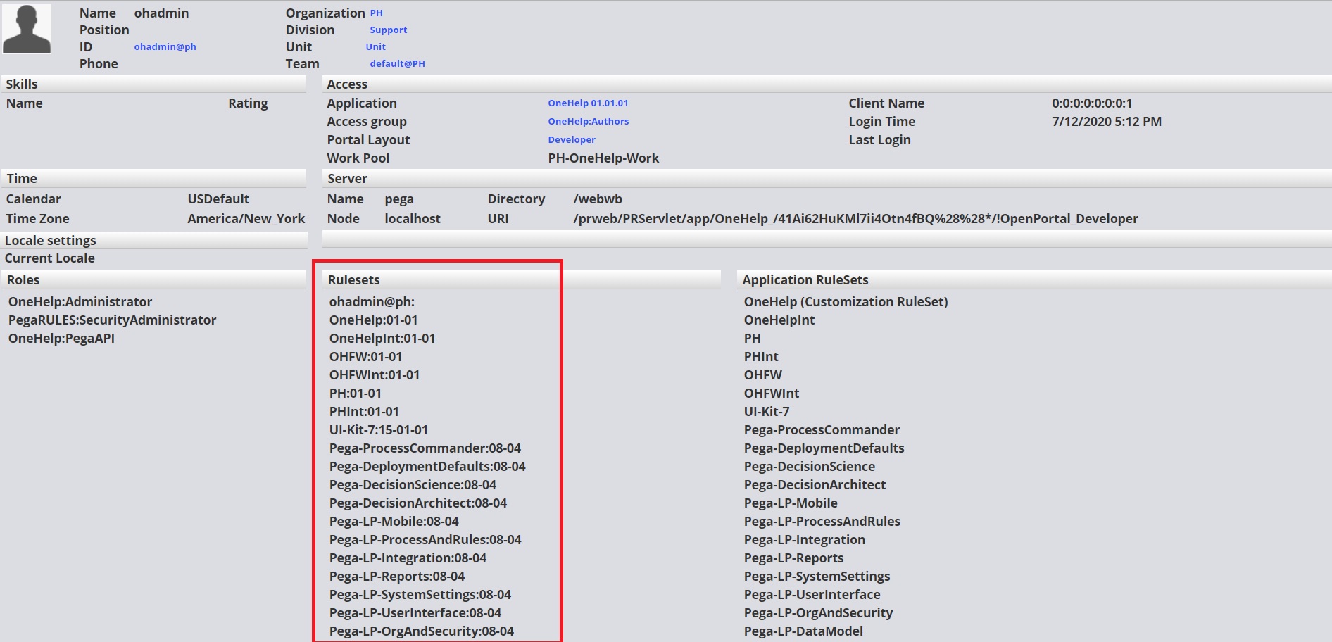 Ruleset stack in pega Pega Help Case Management Integration
