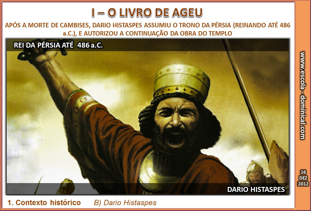 Escola Bíblica Dominical: LIÇÃO 11 – AGEU – O COMPROMISSO DO POVO DA