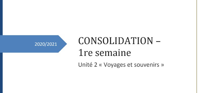 consolidation 1er semaine unite 2 6aep دعم اللغة الفرنسية المستوى السادس