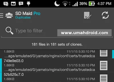 Cara mengecek file ganda di android